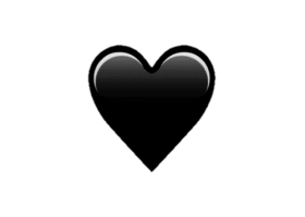 Black Heart Emoji PNG Picture