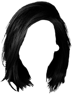 Black Wig PNG Transparent