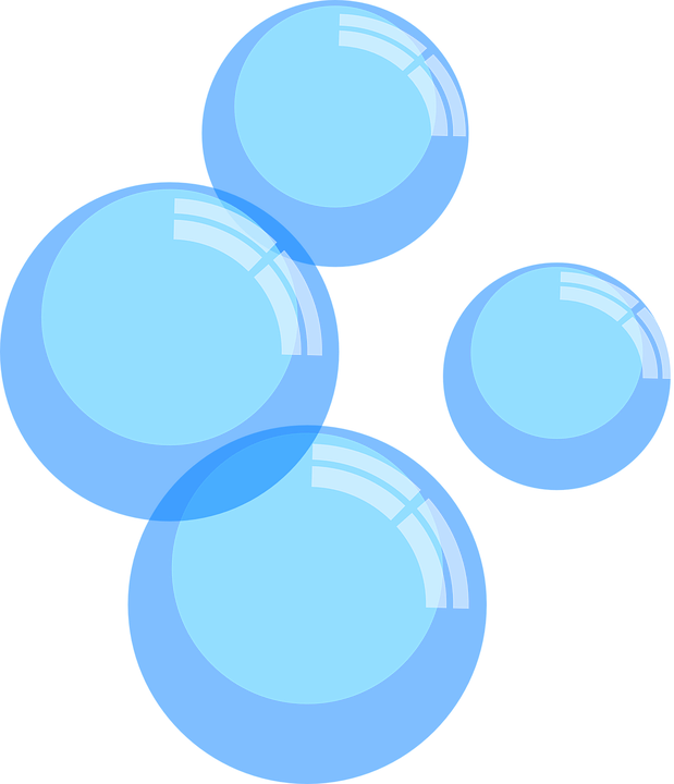 Blue Bubbles PNG Isolated Image