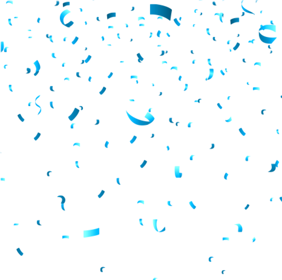 Blue Confetti PNG File