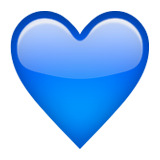 Blue Heart Emoji PNG Clipart