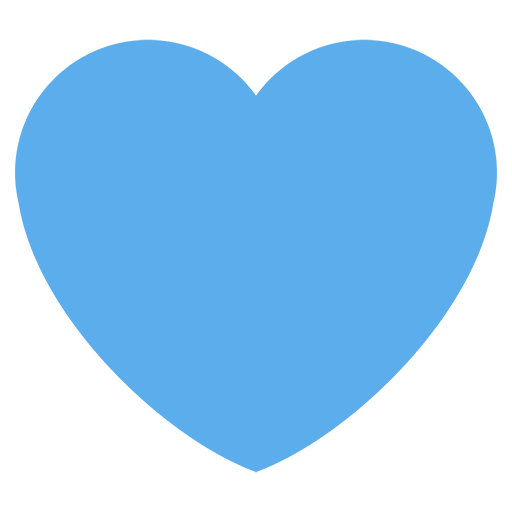 Blue Heart Emoji PNG HD