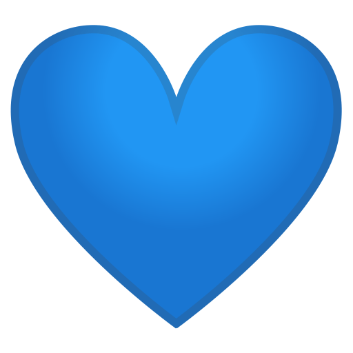Blue Heart Emoji PNG Isolated HD