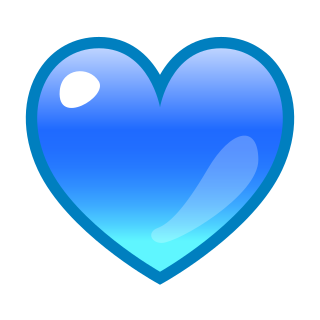 Blue Heart Emoji PNG Photo