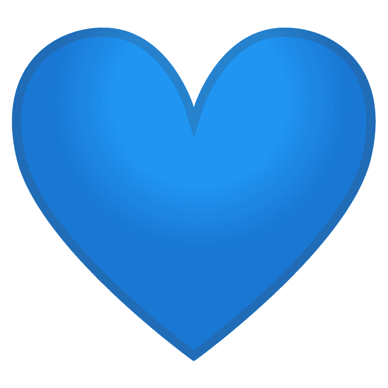 Blue Heart Emoji PNG Photos