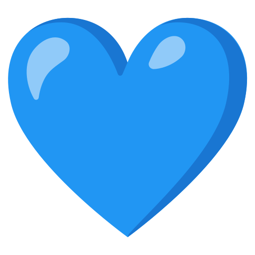 Blue Heart Emoji PNG Pic
