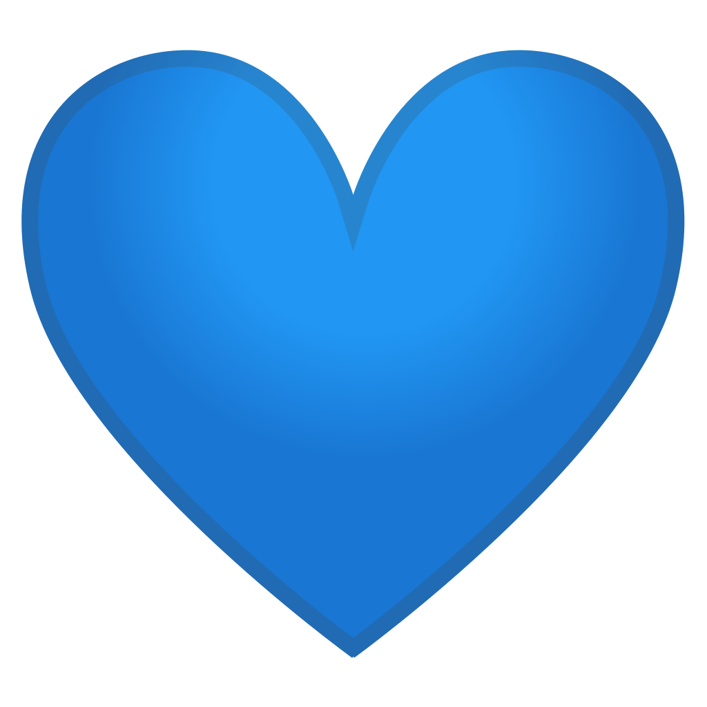 Blue Heart PNG Isolated File