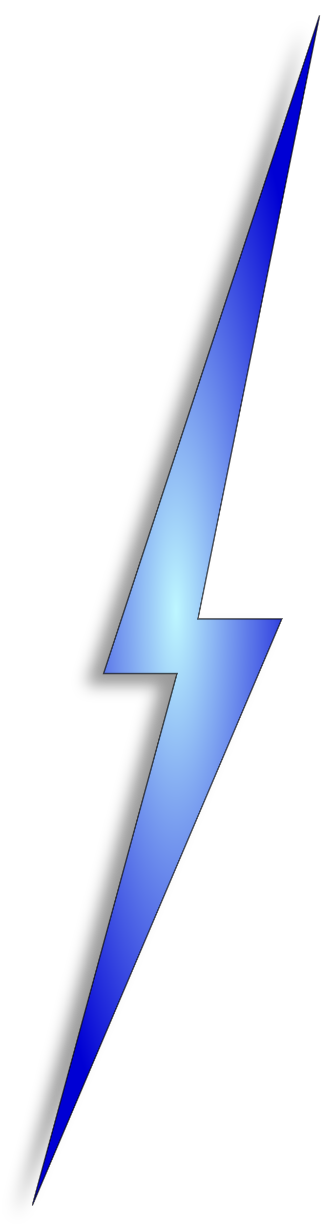 Blue Lightning Bolt PNG Isolated HD