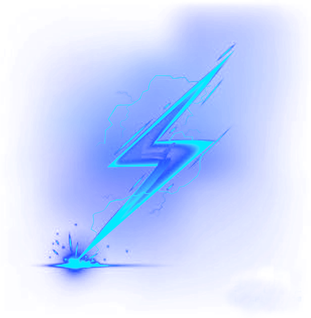 Blue Lightning Bolt PNG Isolated Image | PNG Mart