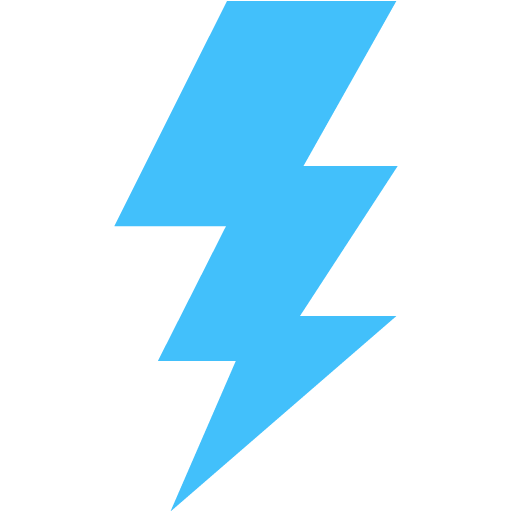 Blue Lightning Bolt PNG Picture