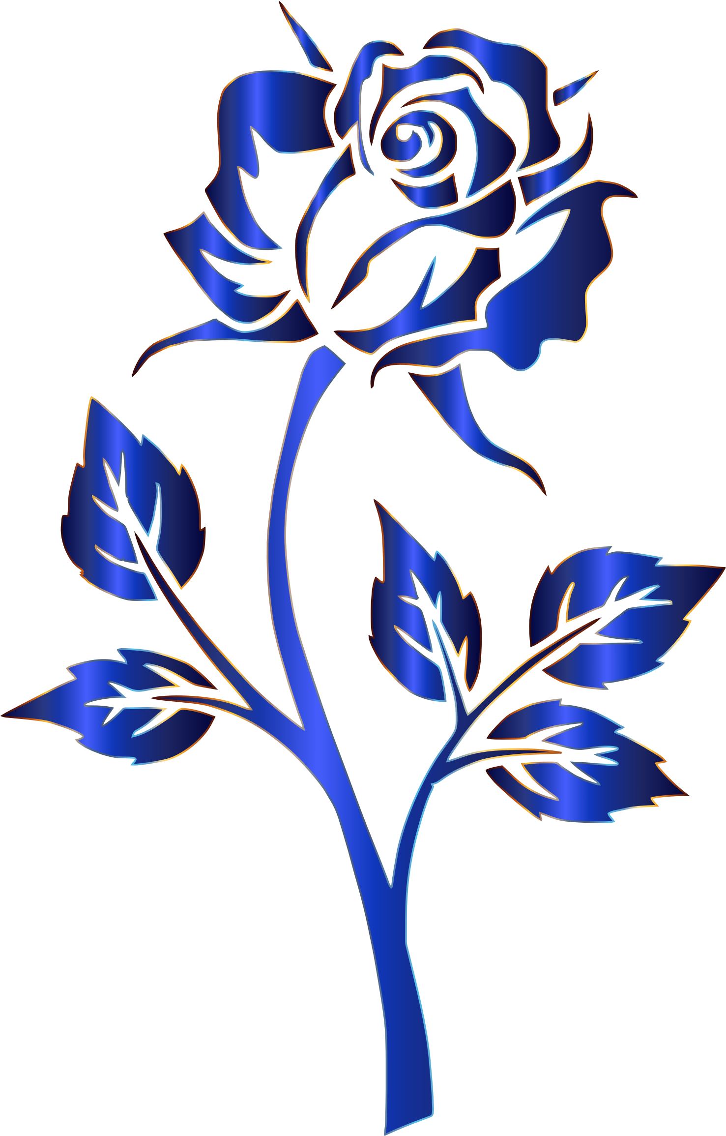 Blue Rose PNG HD Isolated