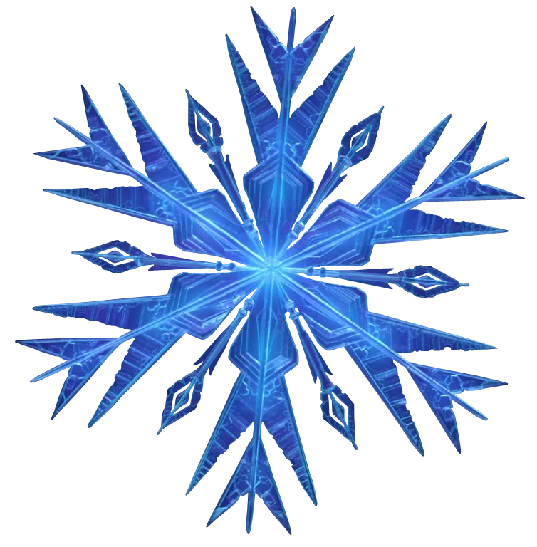 Blue Snowflakes Download PNG Image