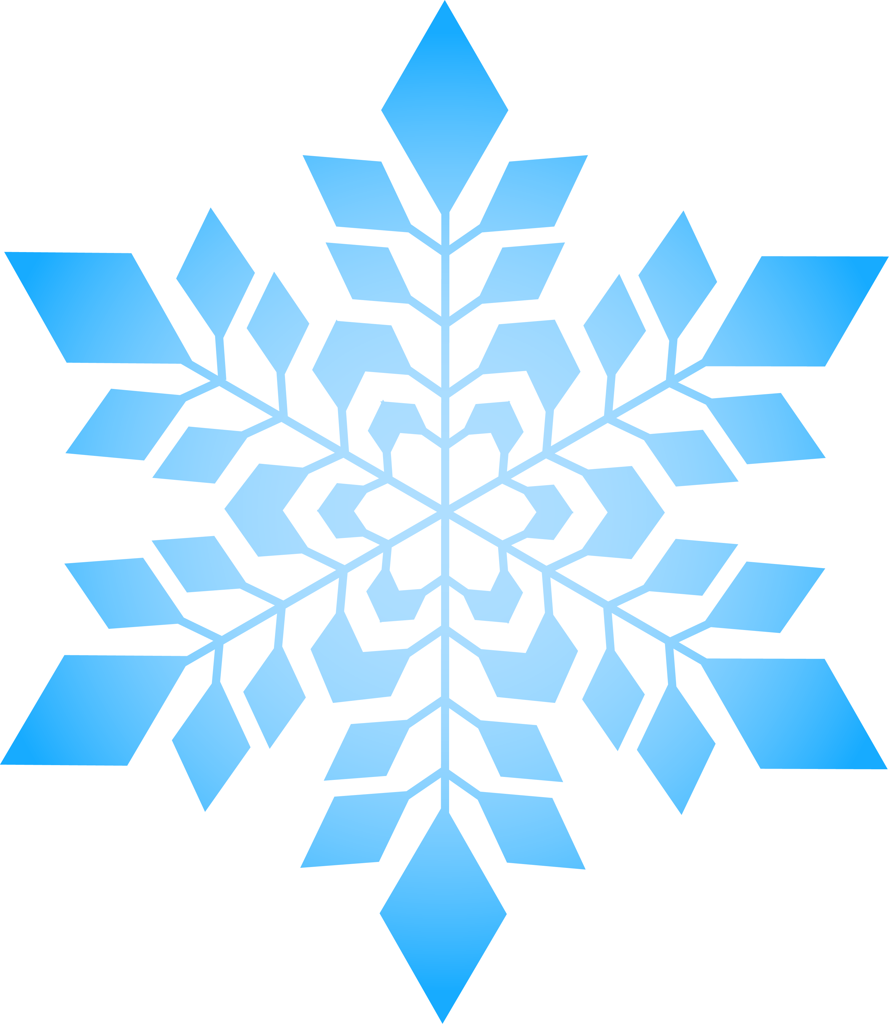 Blue Snowflakes PNG Photo