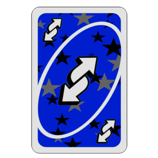 Blue Uno Reverse Card PNG HD