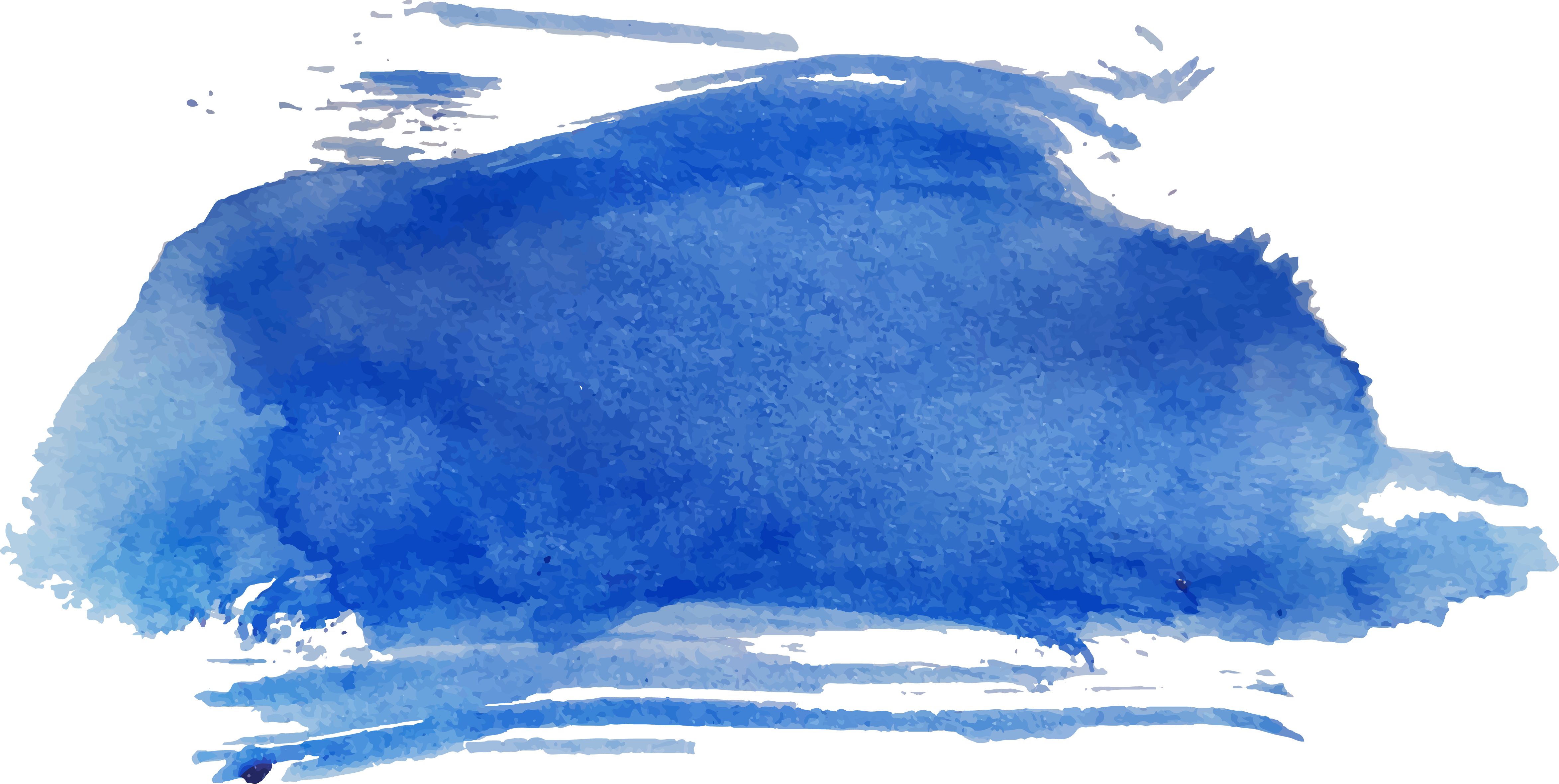 Blue Watercolor PNG Isolated HD