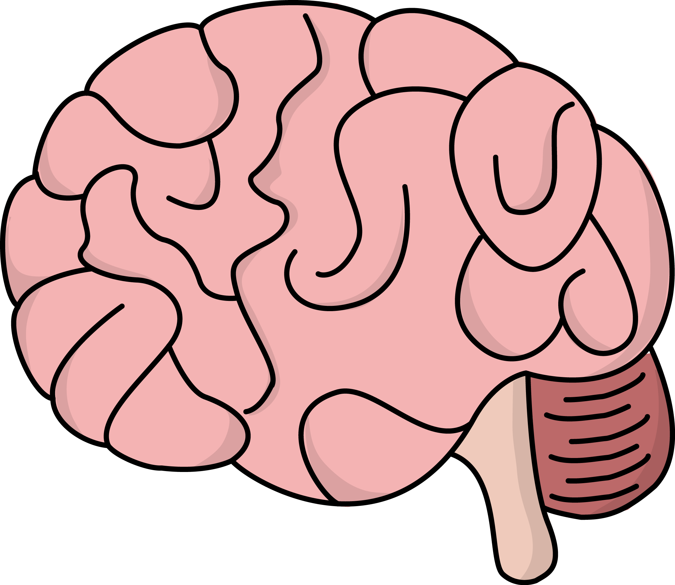 Brain Cartoon PNG Isolated File