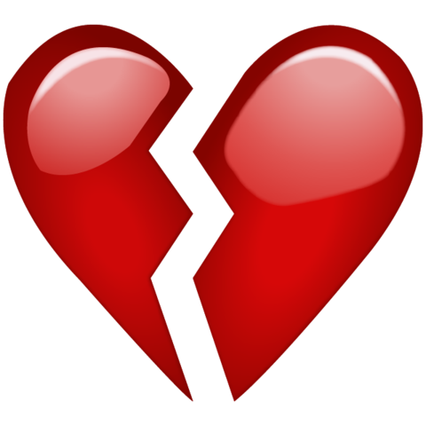 Broken Heart Emoji PNG Clipart