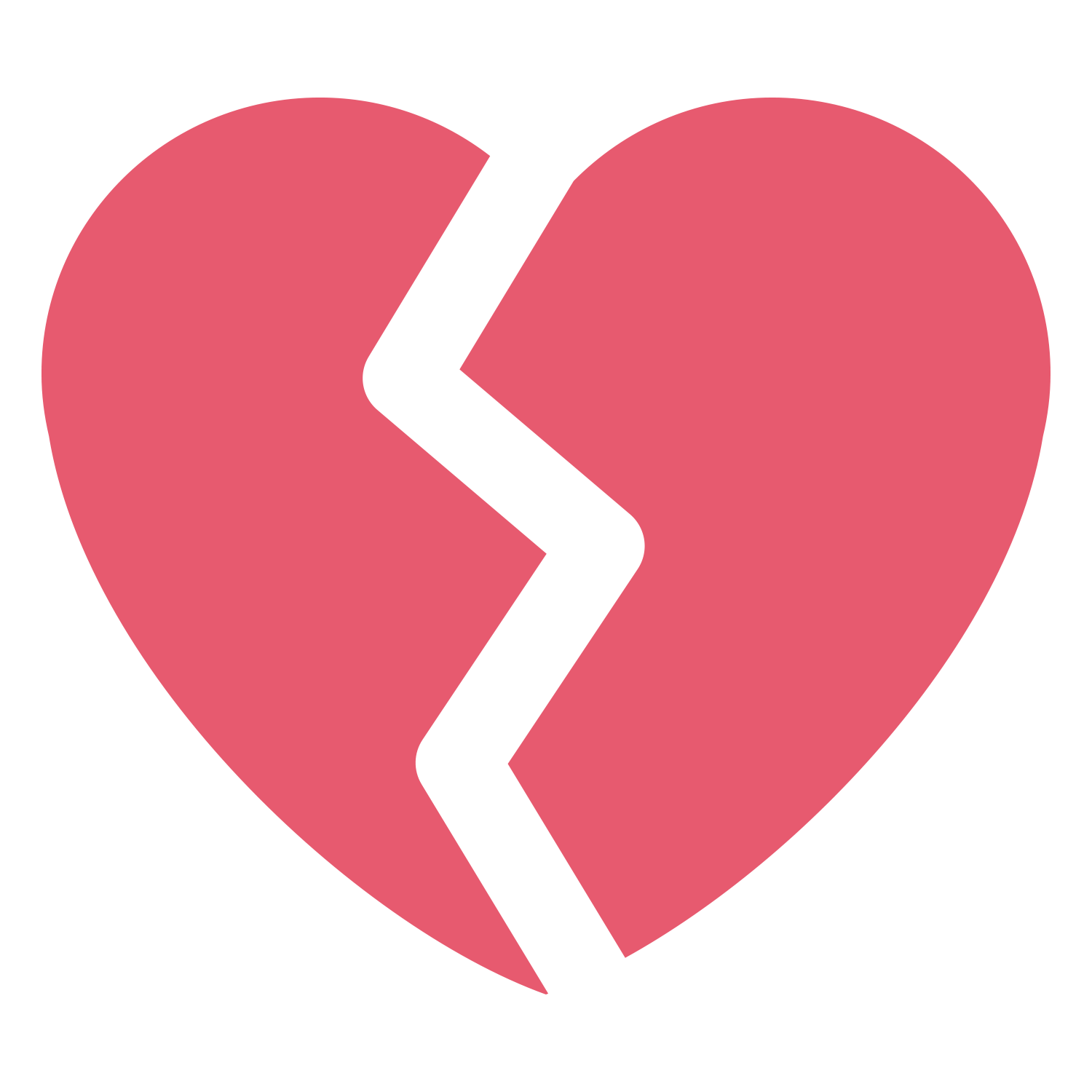 Broken Heart Emoji PNG Isolated HD