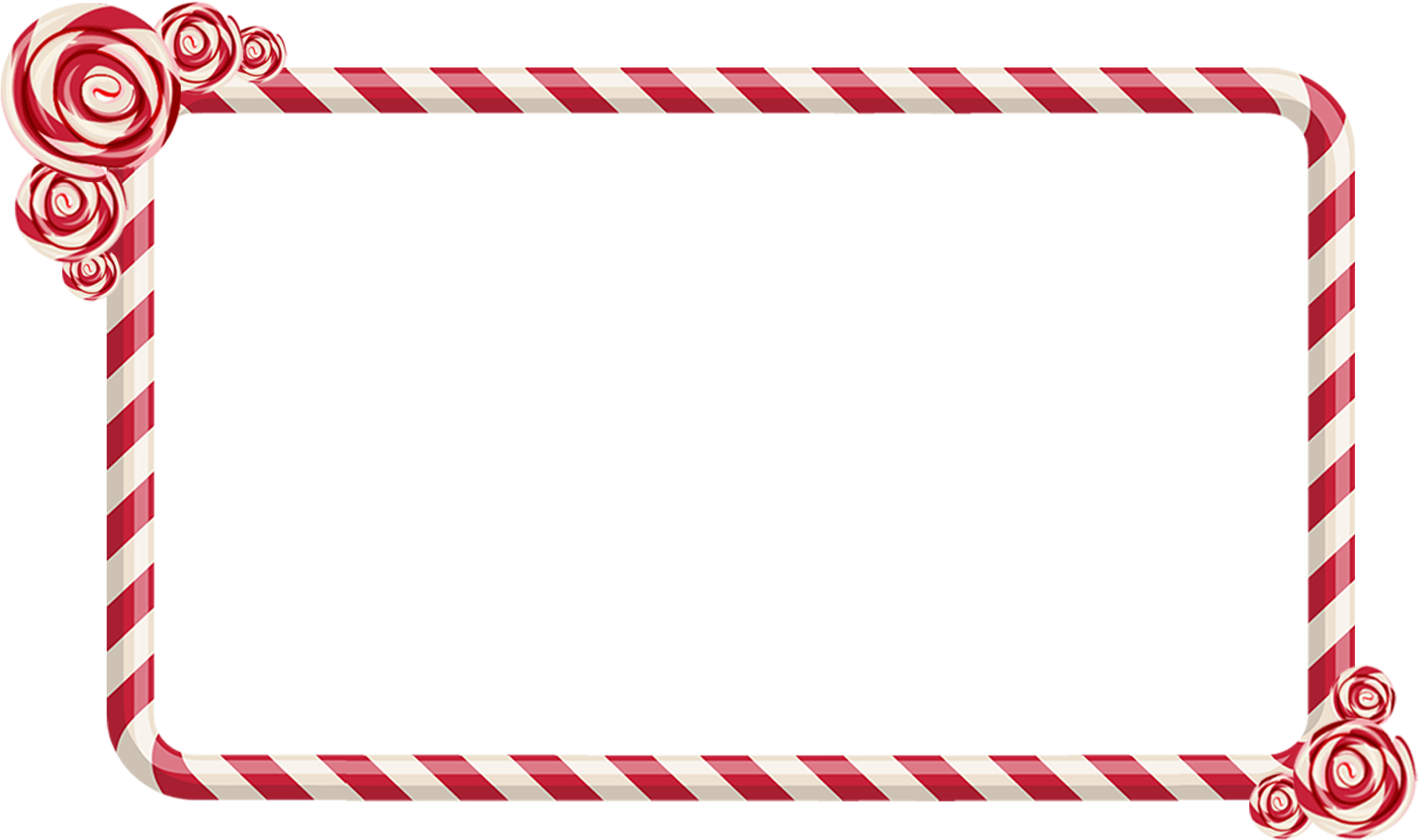 Candy Cane Frame PNG Clipart