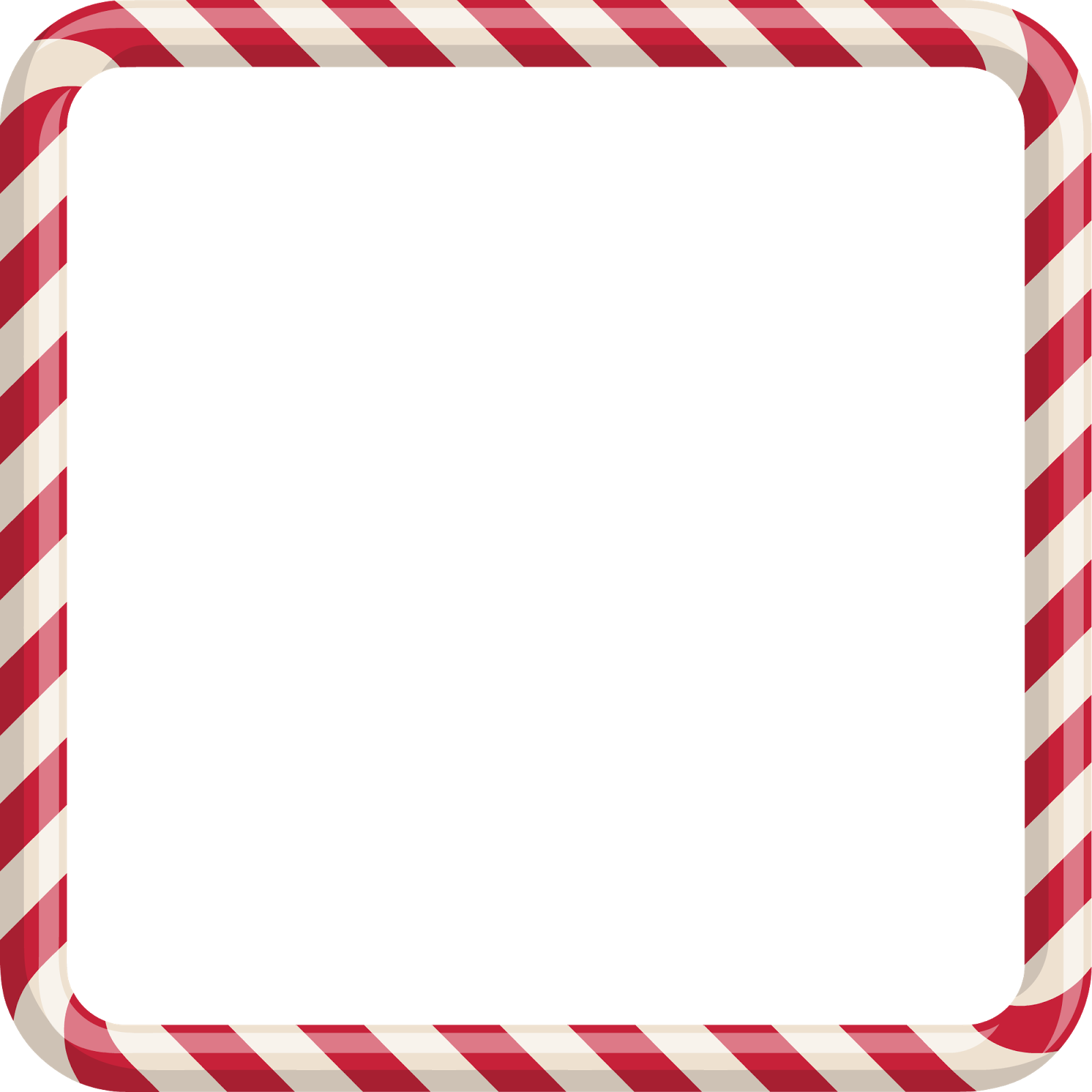 Candy Cane Frame PNG HD Isolated