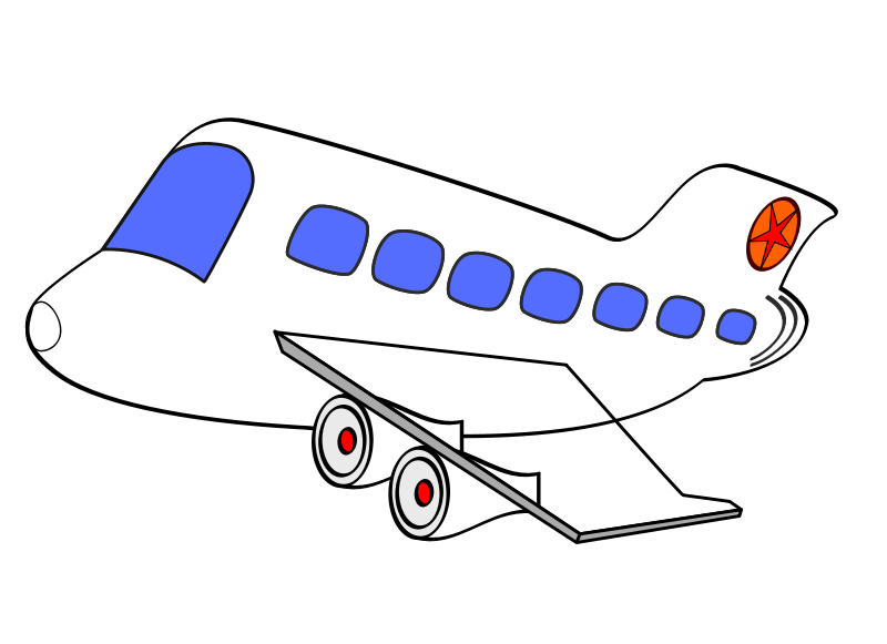 Cartoon Airplane PNG Image