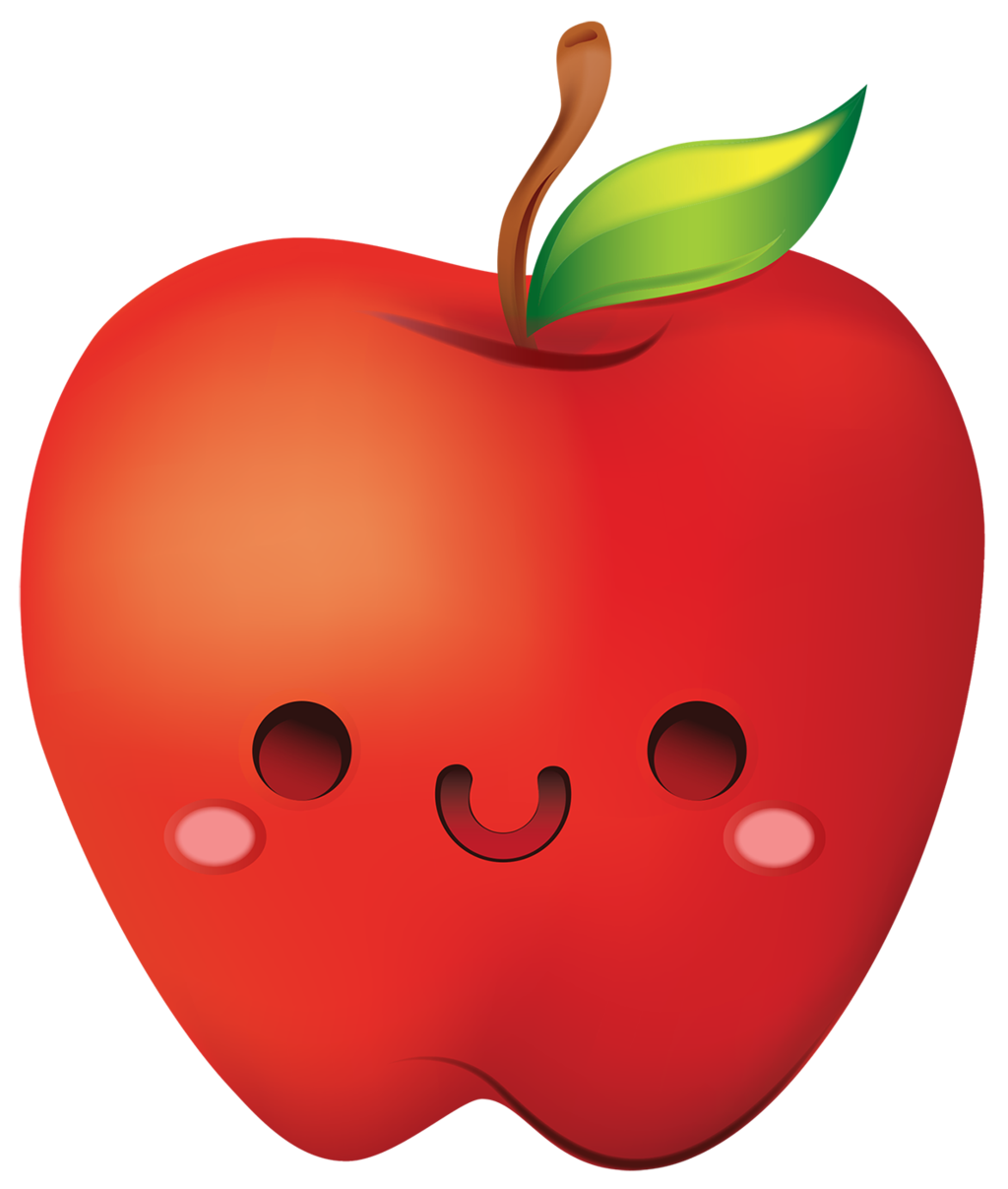 Cartoon Apple PNG Isolated HD