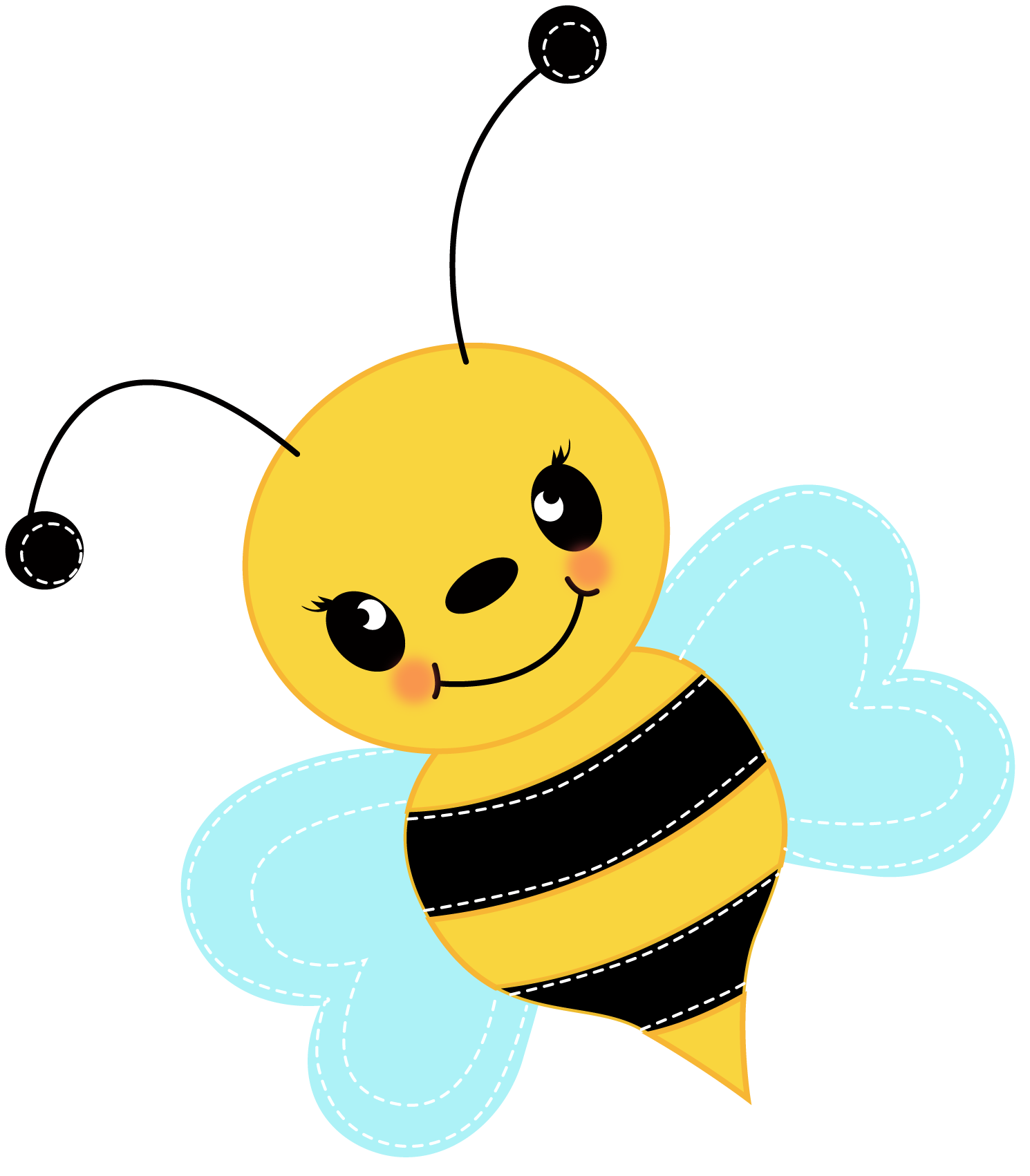 Cartoon Bee PNG Isolated File
