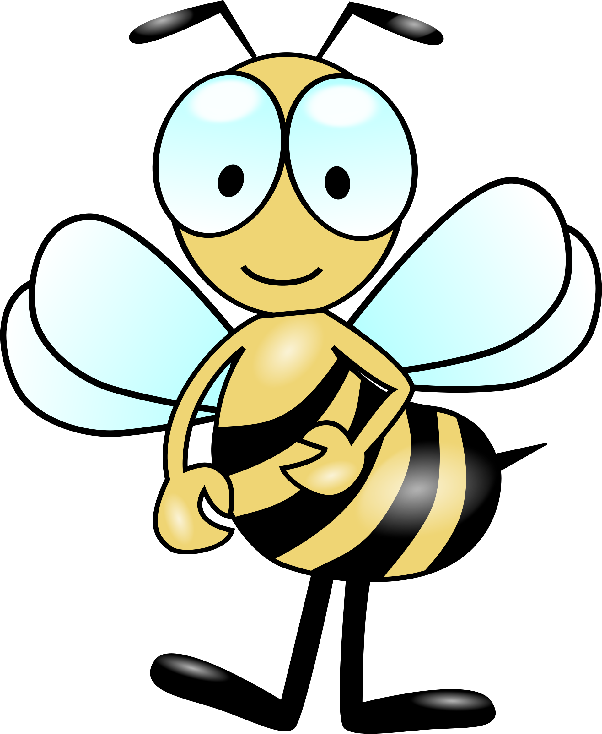 Cartoon Bee PNG Isolated Image