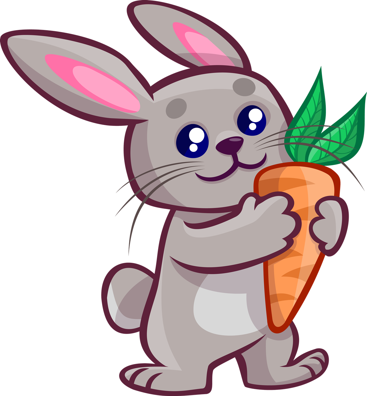 Cartoon Bunny PNG Isolated Image