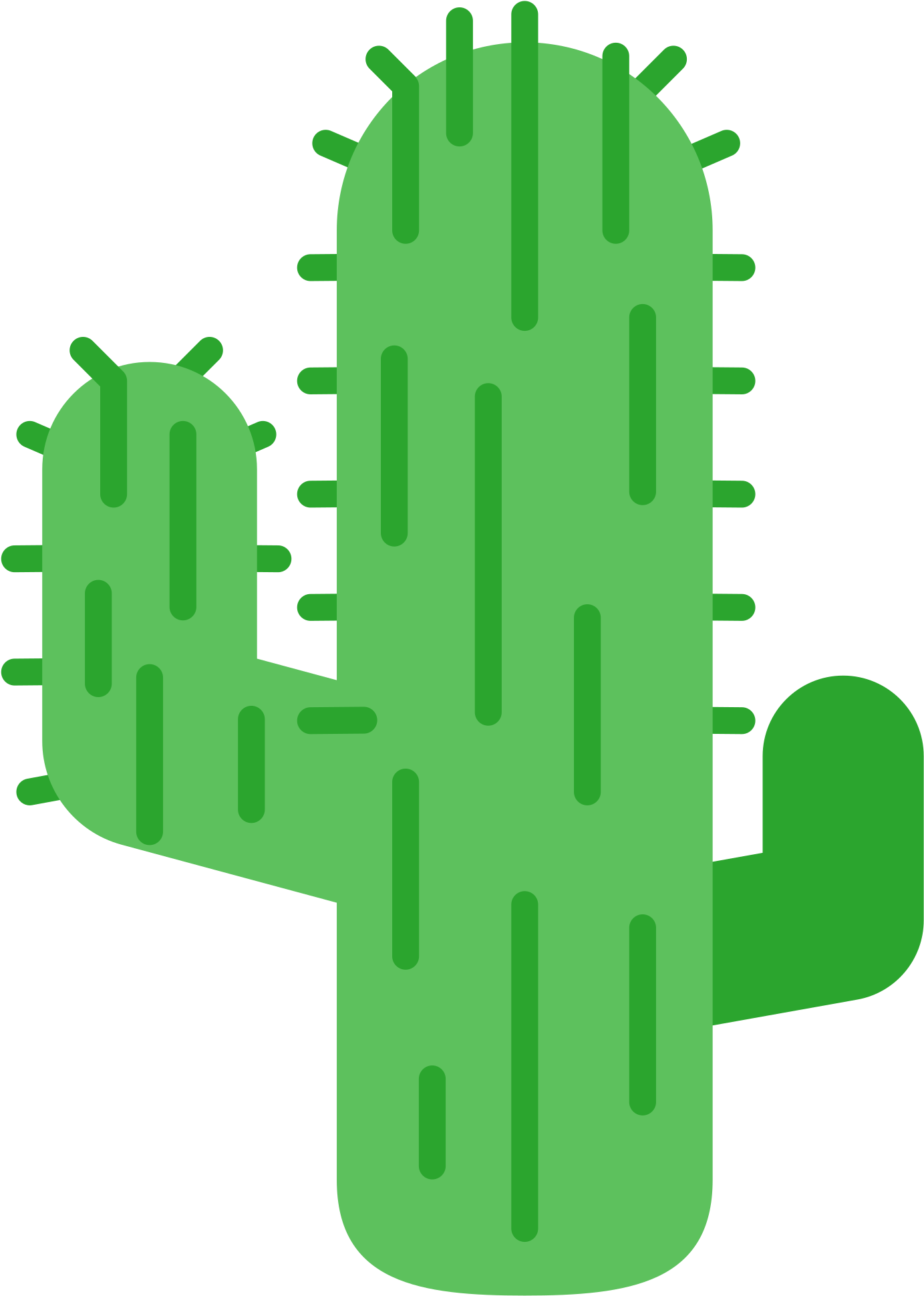 Cartoon Cactus PNG Isolated Pic
