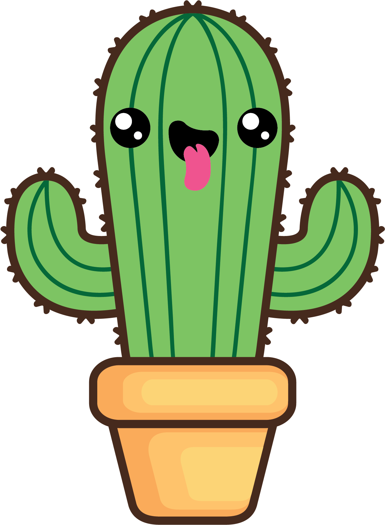 Cartoon Cactus Transparent PNG
