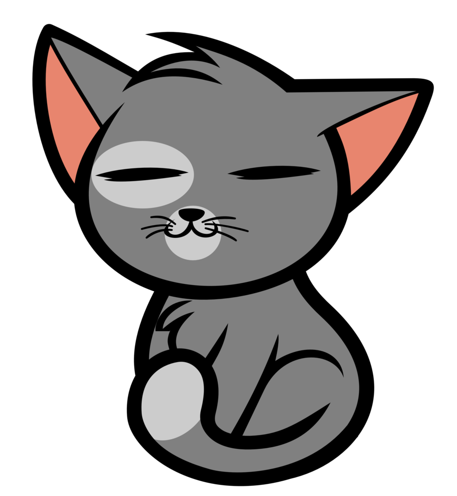 Cartoon Cat PNG Isolated Pic