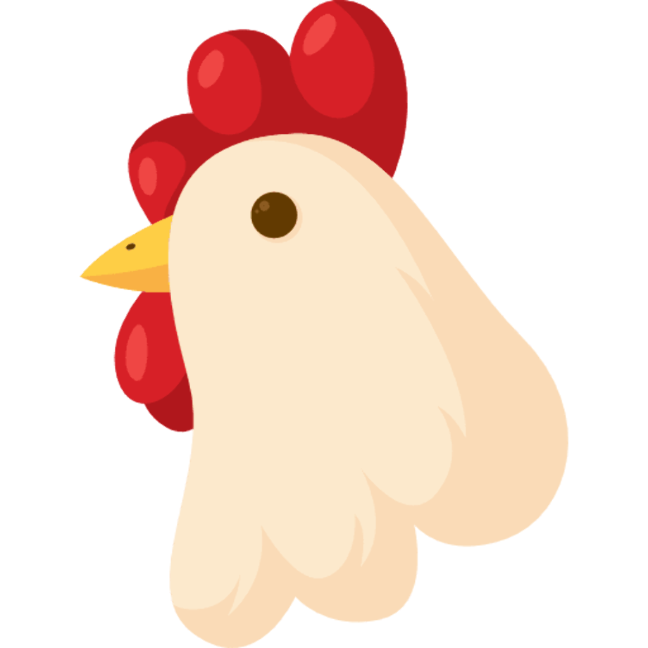 Cartoon Chicken PNG Isolated Pic