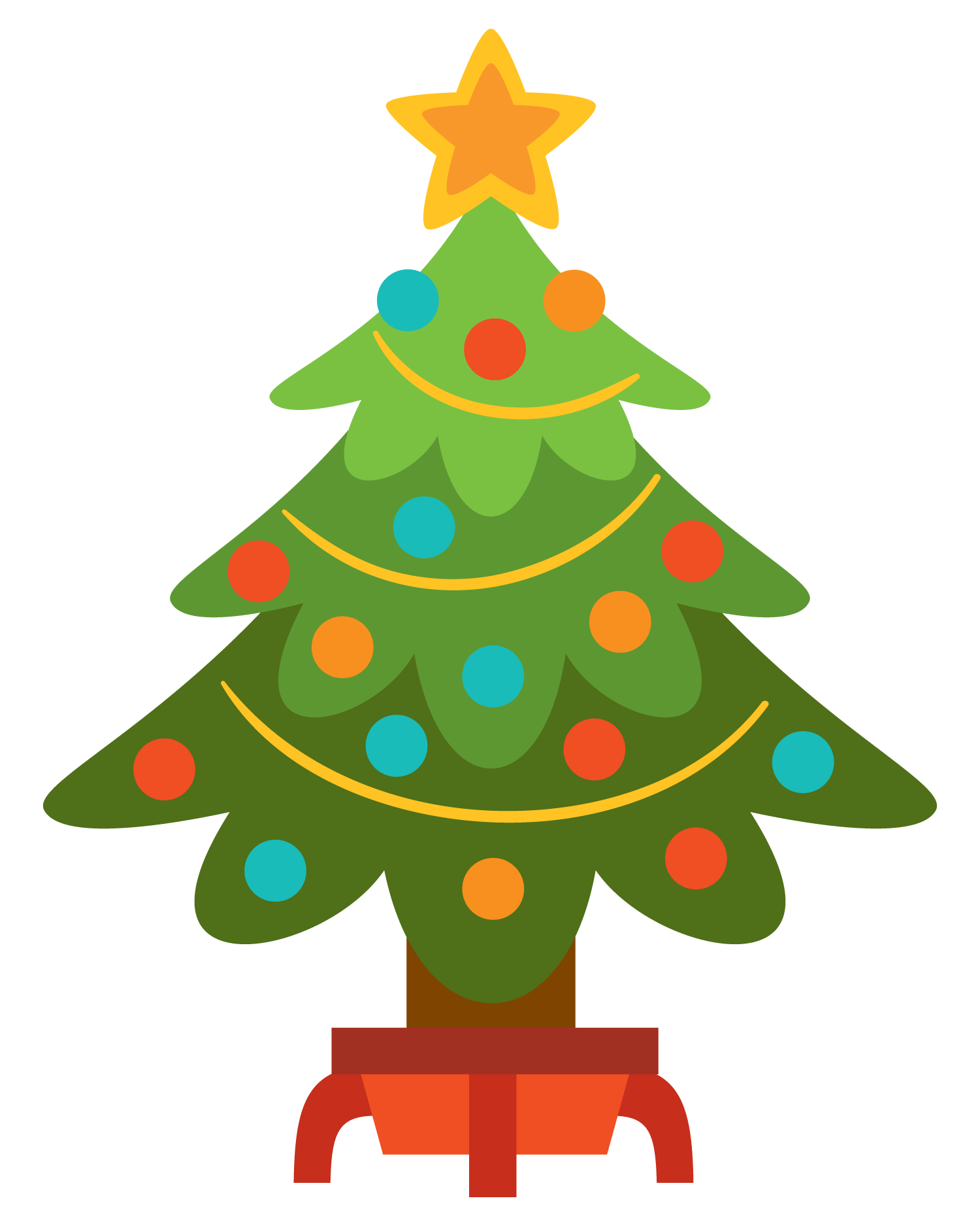 Cartoon Christmas Tree PNG Clipart