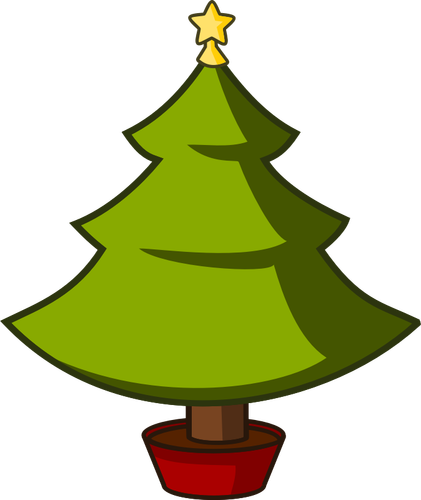 Cartoon Christmas Tree PNG HD Isolated