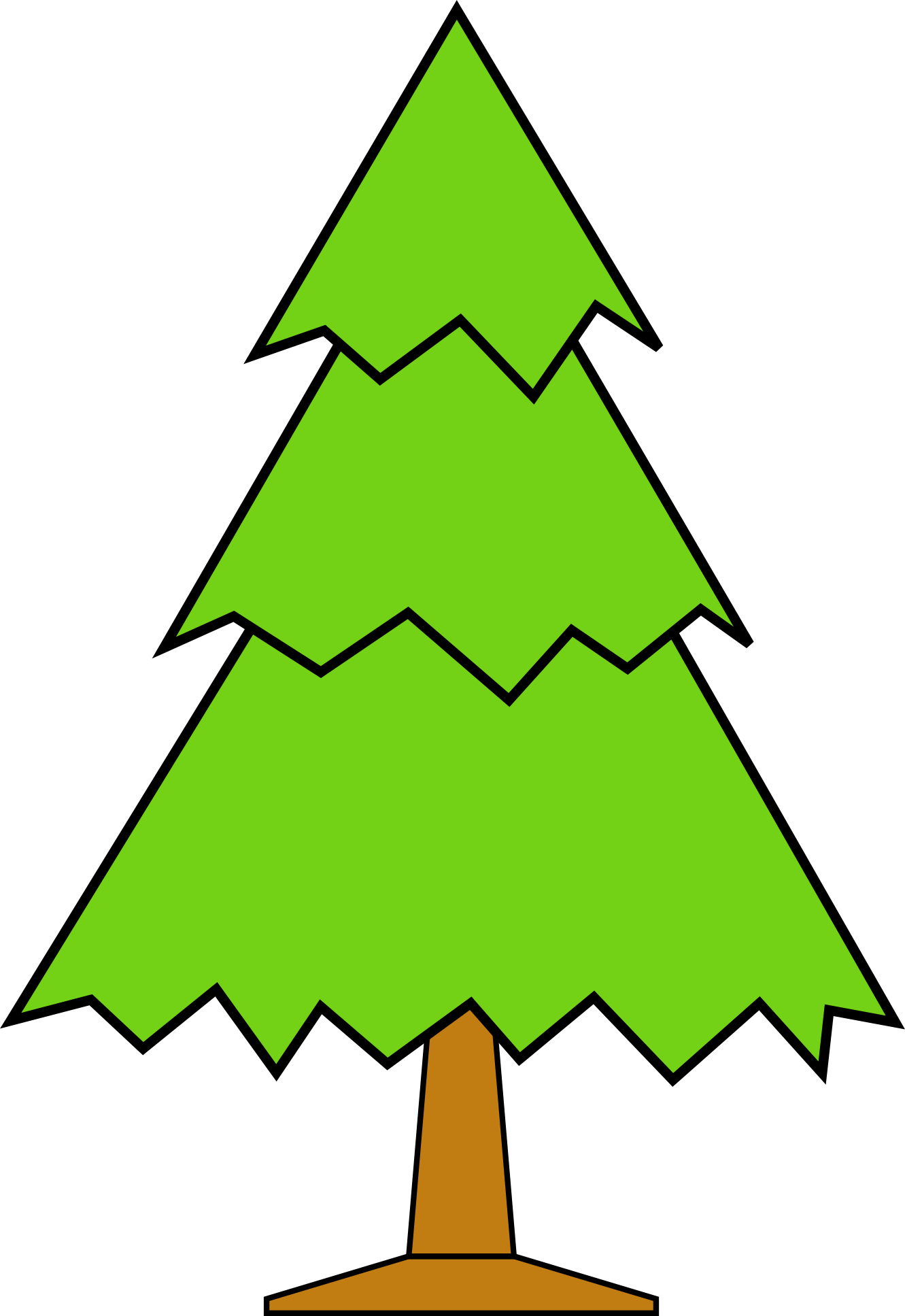 Cartoon Christmas Tree PNG HD