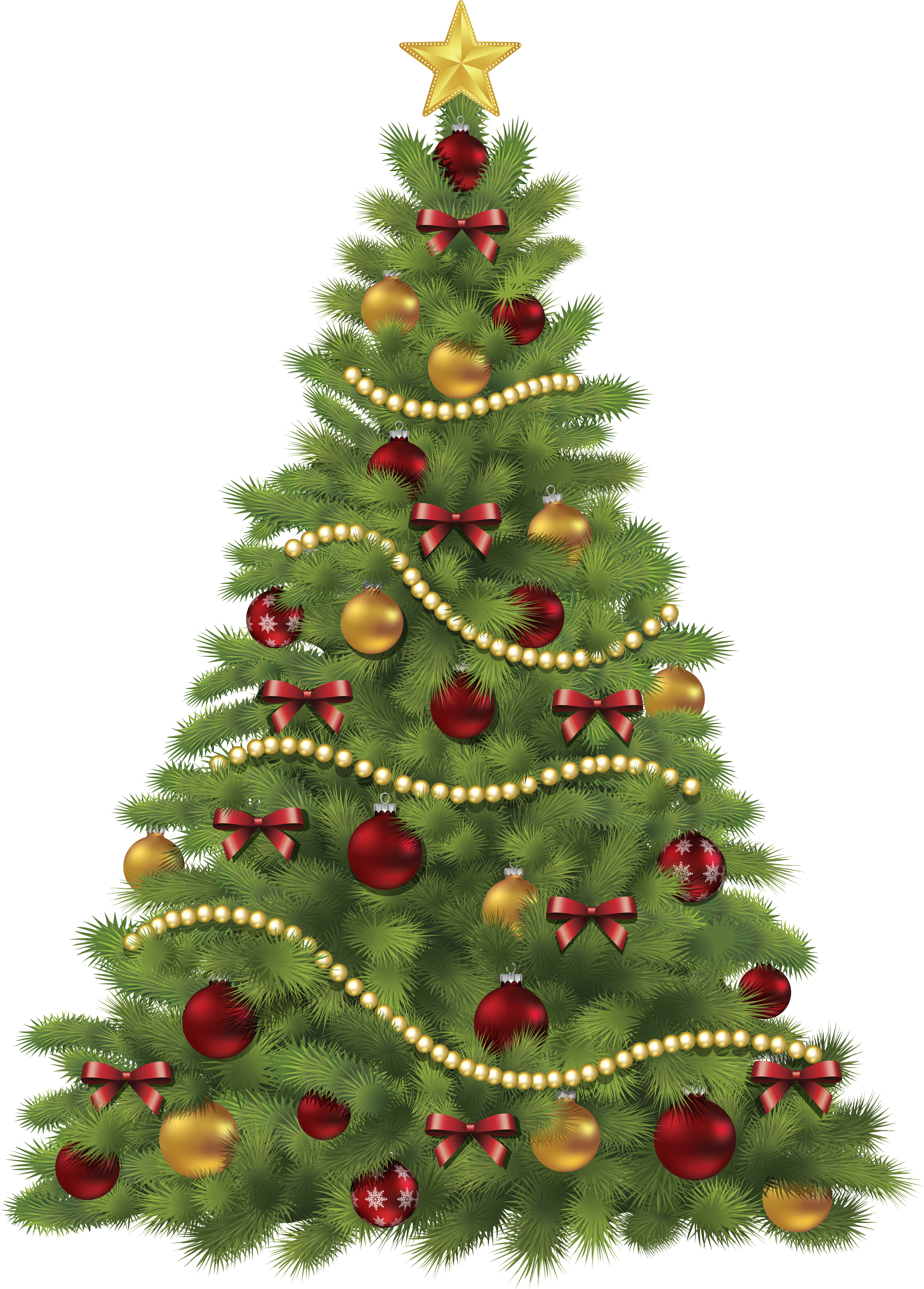 Cartoon Christmas Tree PNG Isolated File