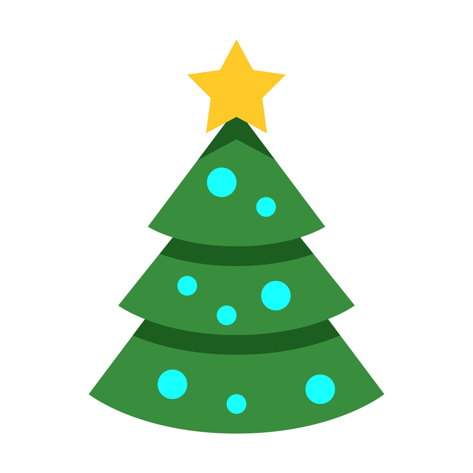 Cartoon Christmas Tree PNG Isolated Pic