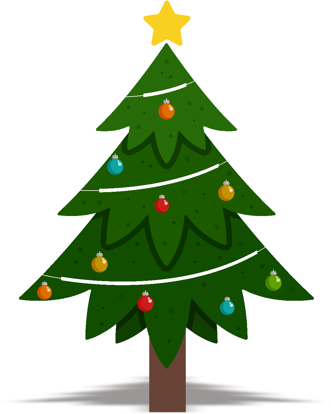 Cartoon Christmas Tree PNG Transparent