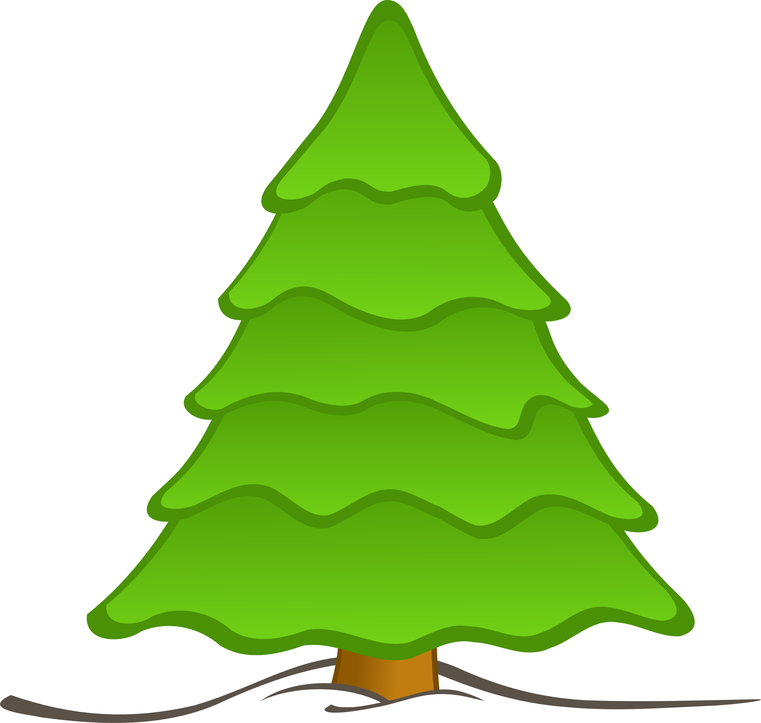 Cartoon Christmas Tree PNG