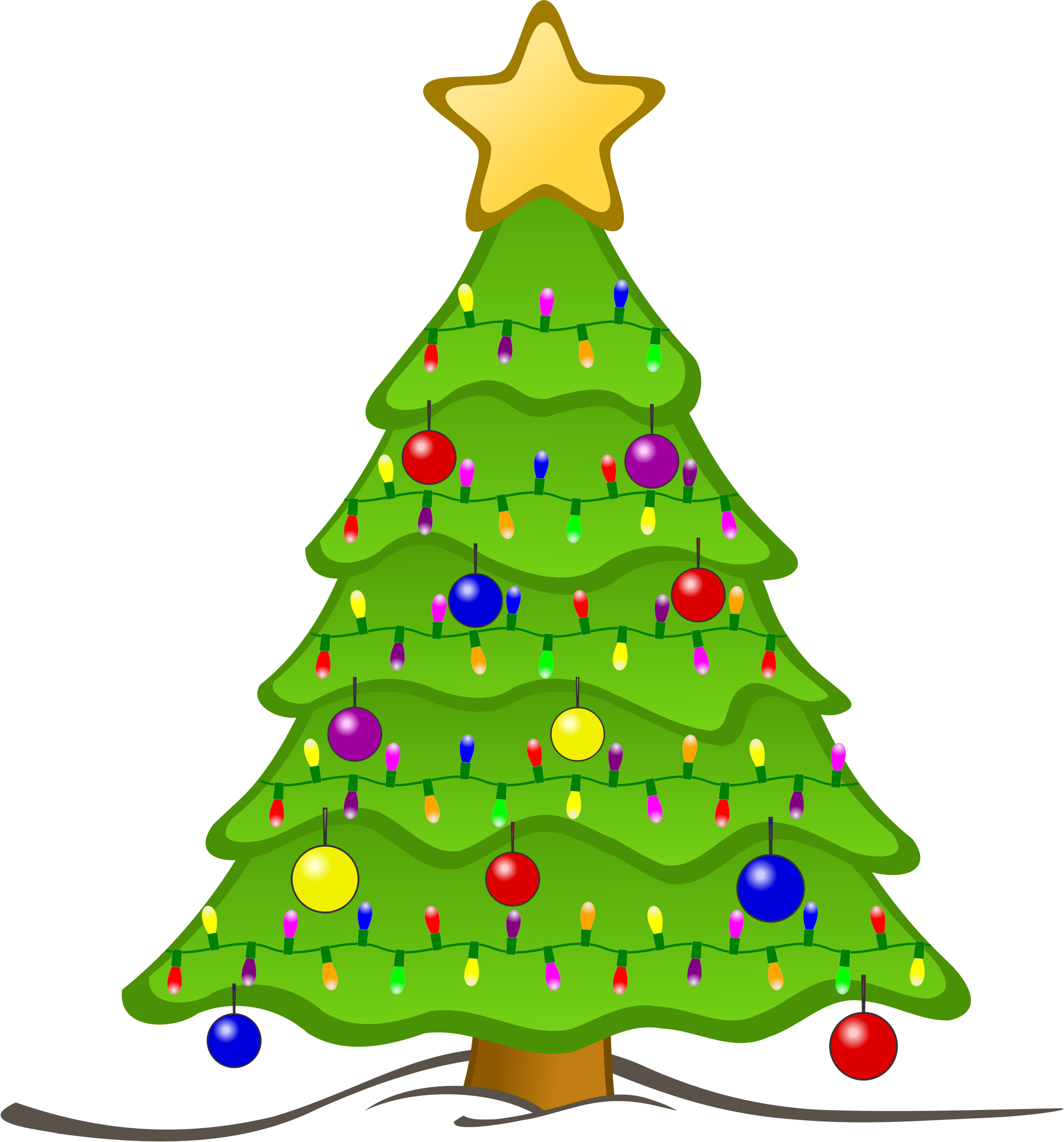 Cartoon Christmas Tree Transparent PNG
