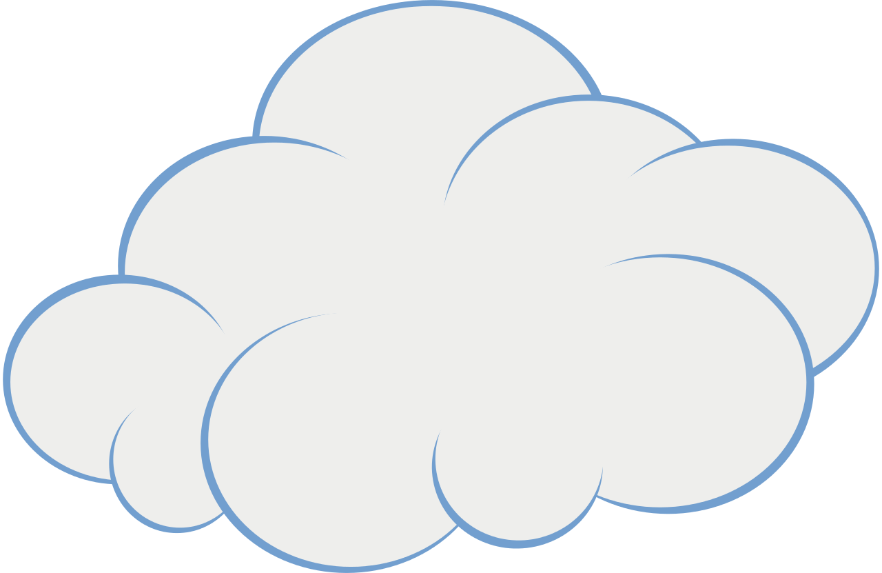 Cartoon Cloud PNG Isolated Image