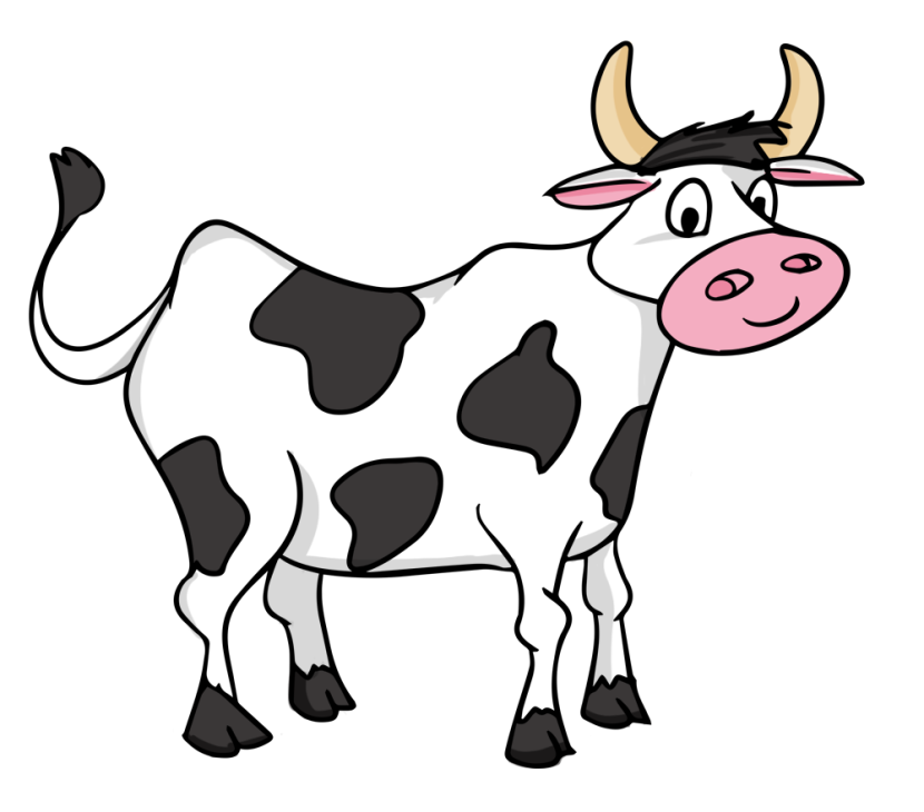 Cartoon Cow PNG Isolated HD