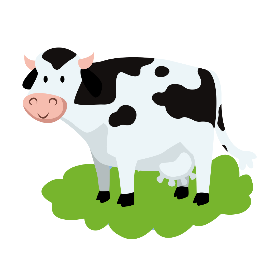 Cartoon Cow PNG Isolated Pic