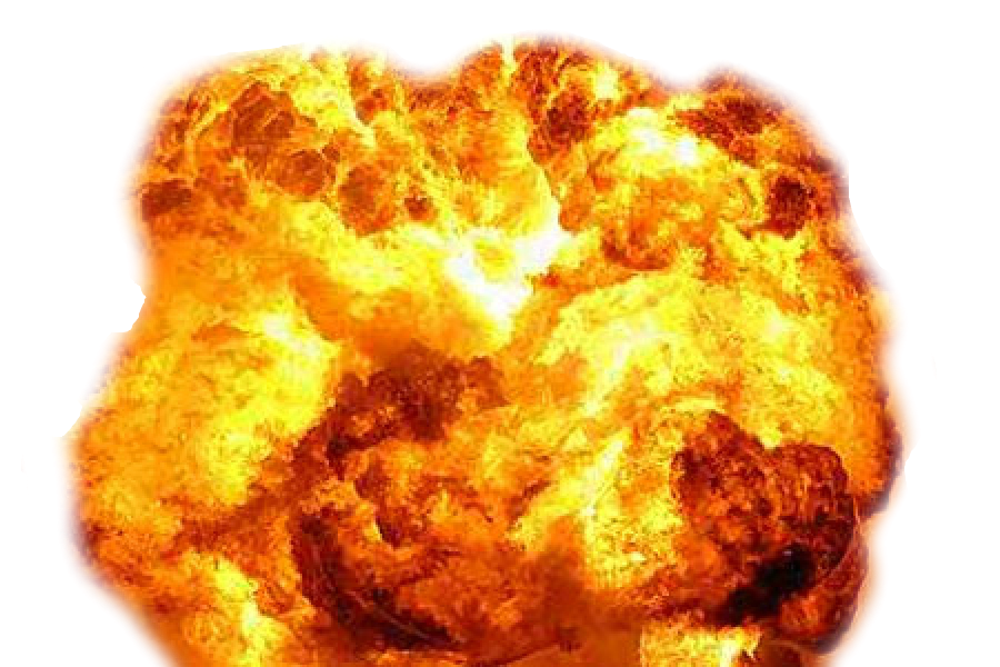 Cartoon Explosion PNG Isolated HD