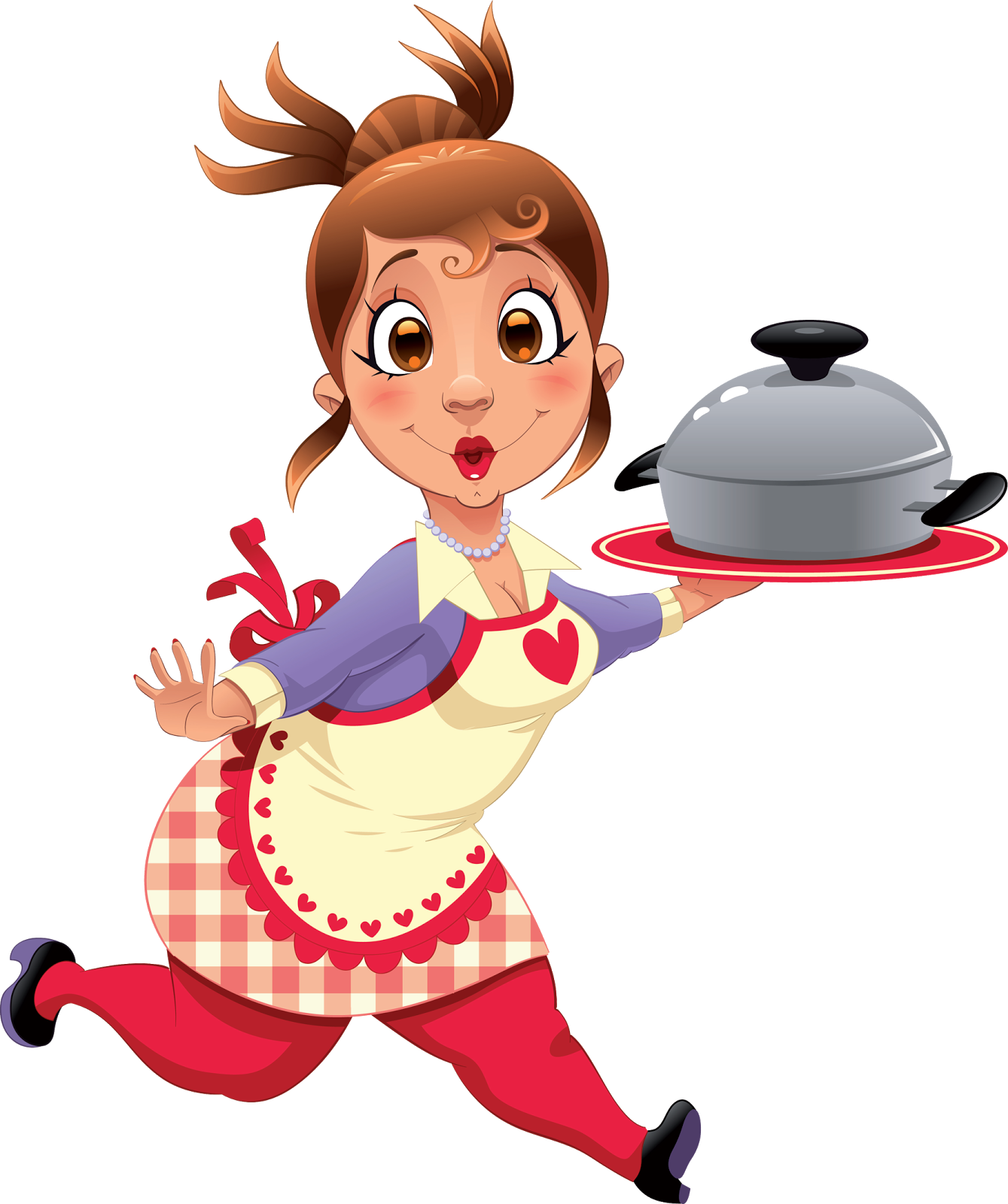 Cartoon Female Chef PNG HD Isolated