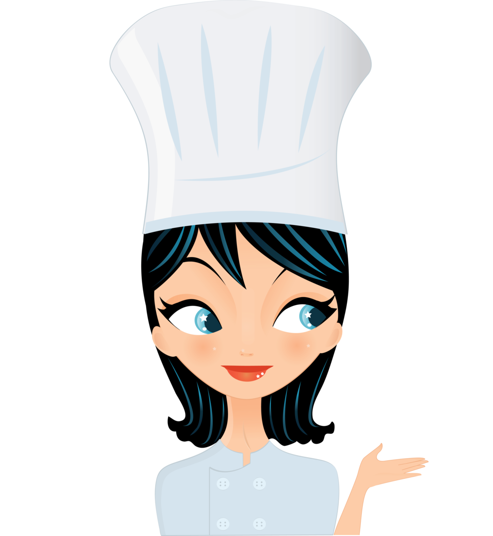Cartoon Female Chef PNG Isolated File