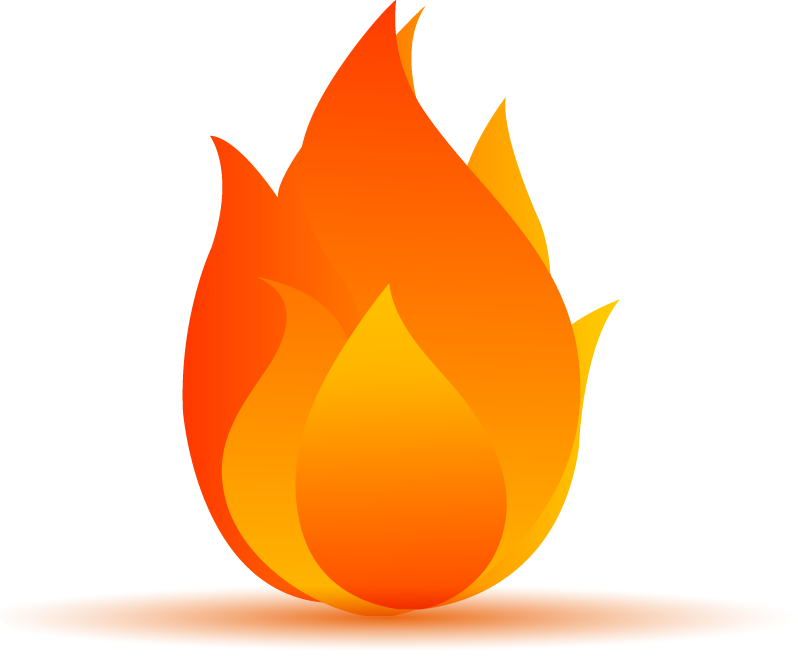 Cartoon Flame PNG Clipart