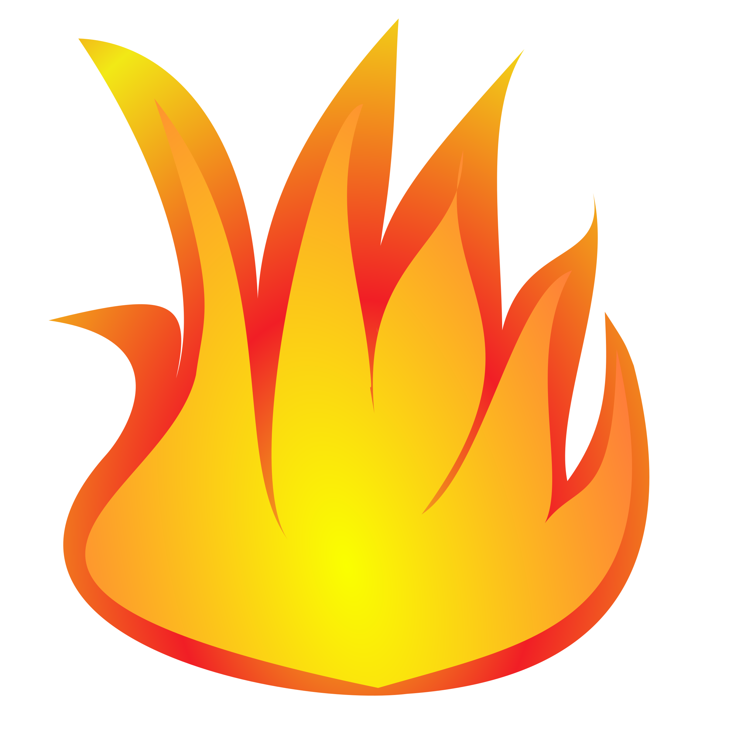 Cartoon Flame PNG Isolated HD