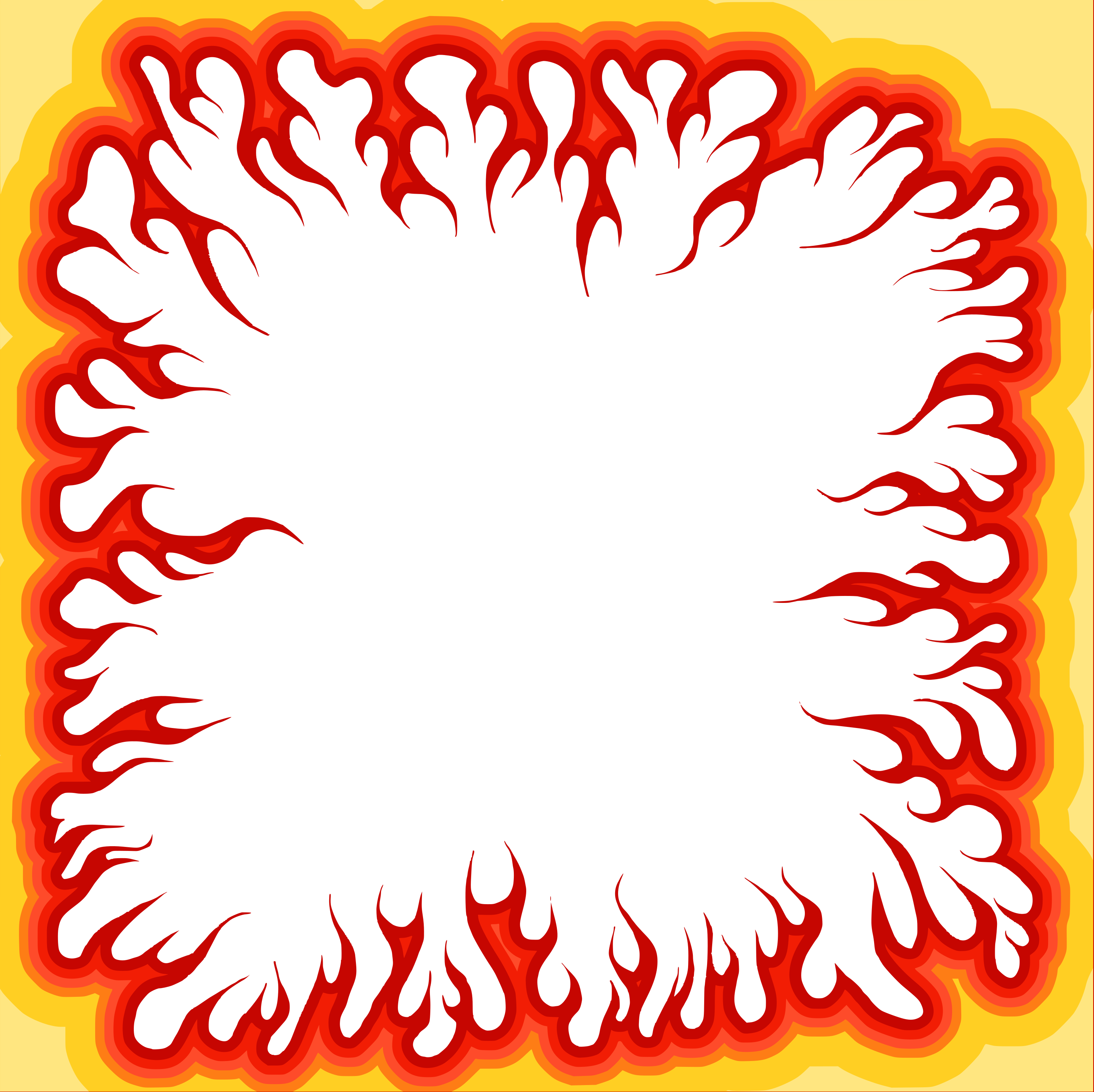Cartoon Flame PNG Isolated Pic